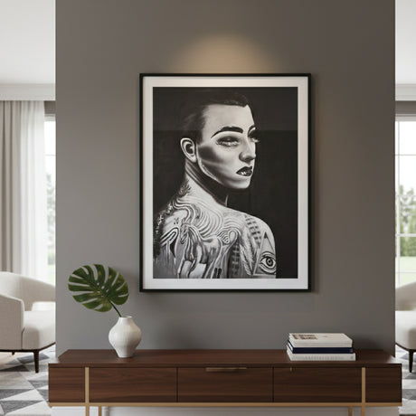   Tattooed Woman Art Print | Oroa.com