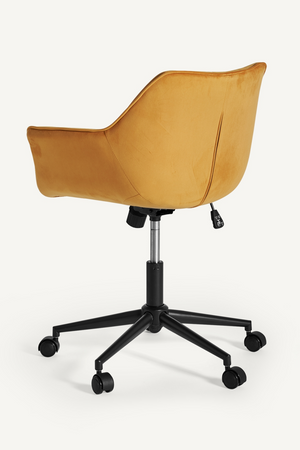   Yellow Velvet Swivel Desk Chair | Oroa.com