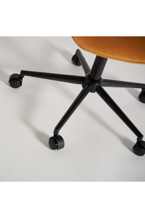   Yellow Velvet Swivel Desk Chair | Oroa.com