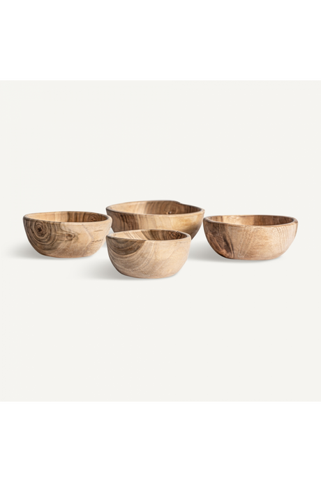   Tropical Wood Bowl Set (4) | Oroa.com
