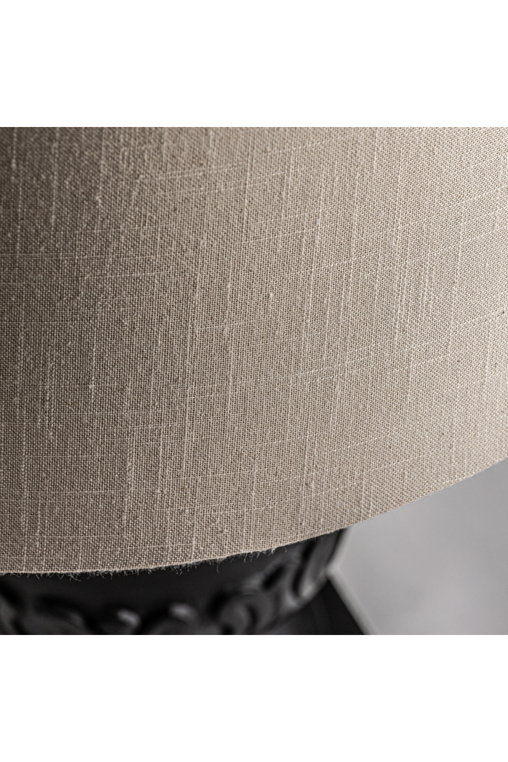   Carved Black Wood Table Lamp | Oroa.com