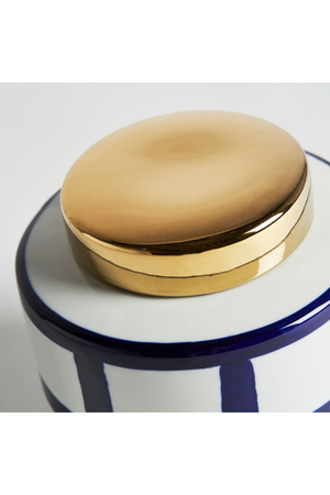  Blue Lined Ceramic Vase S | Oroa.com
