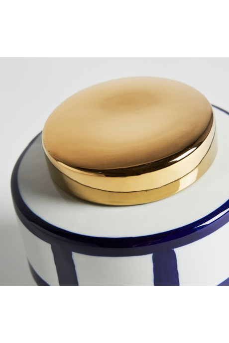  Blue Lined Ceramic Vase S | Oroa.com