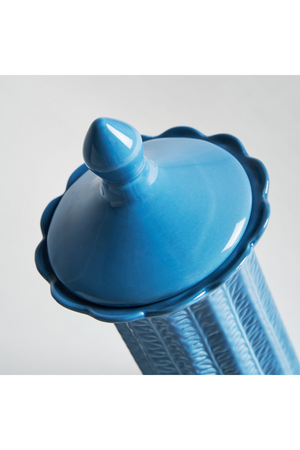   Blue Ceramic Leaves Vase S | Oroa.com