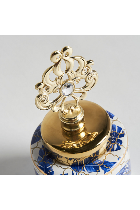   Blue Leaves Ceramic Vase S | Oroa.com