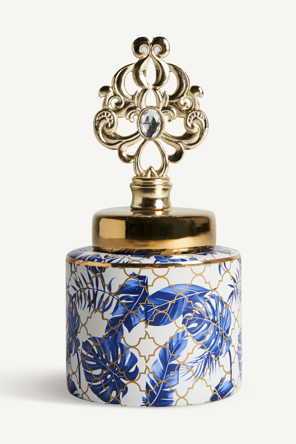   Blue Leaves Ceramic Vase S | Oroa.com