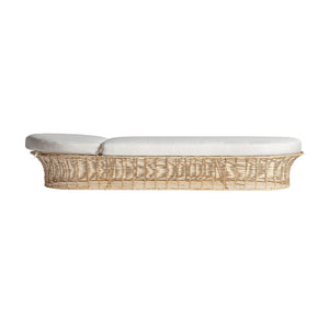   Cushioned Rattan Sun Lounger | Oroa.com
