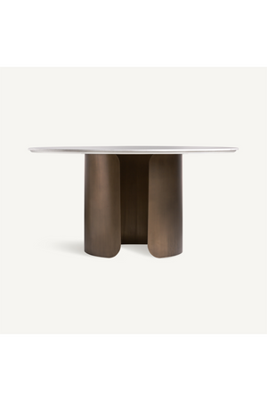   Gray Stone Round Dining Table | Oroa.com