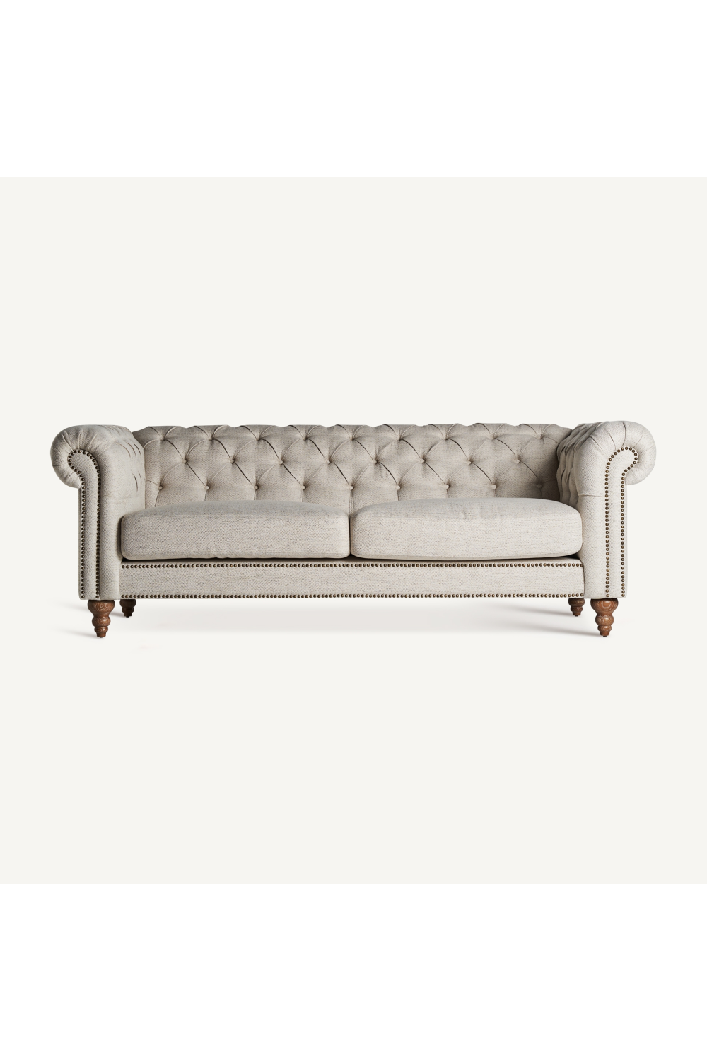   Gray Velvet Chesterfield Sofa | Oroa.com