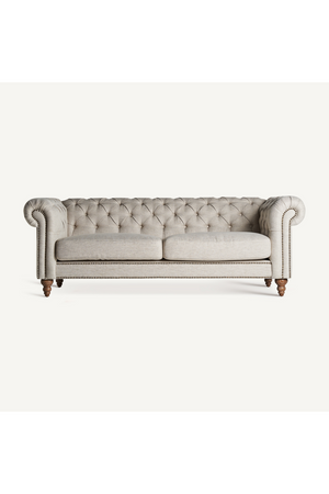   Gray Velvet Chesterfield Sofa | Oroa.com