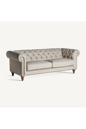   Gray Velvet Chesterfield Sofa | Oroa.com
