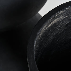   Modern European furniture - Black Terracotta Hourglass Planters (2) - www.oroa.com | Oroa.com