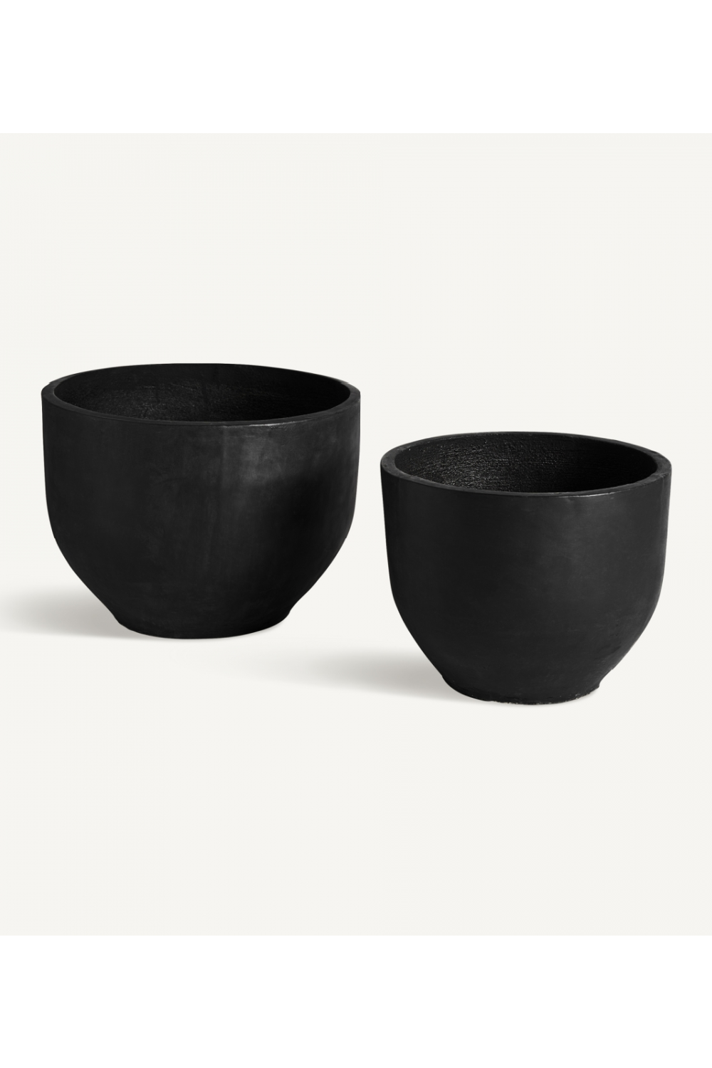   Black Terracotta Planters (2) | Oroa.com