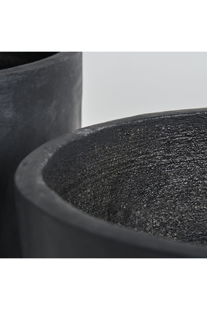   Black Terracotta Planters (2) | Oroa.com