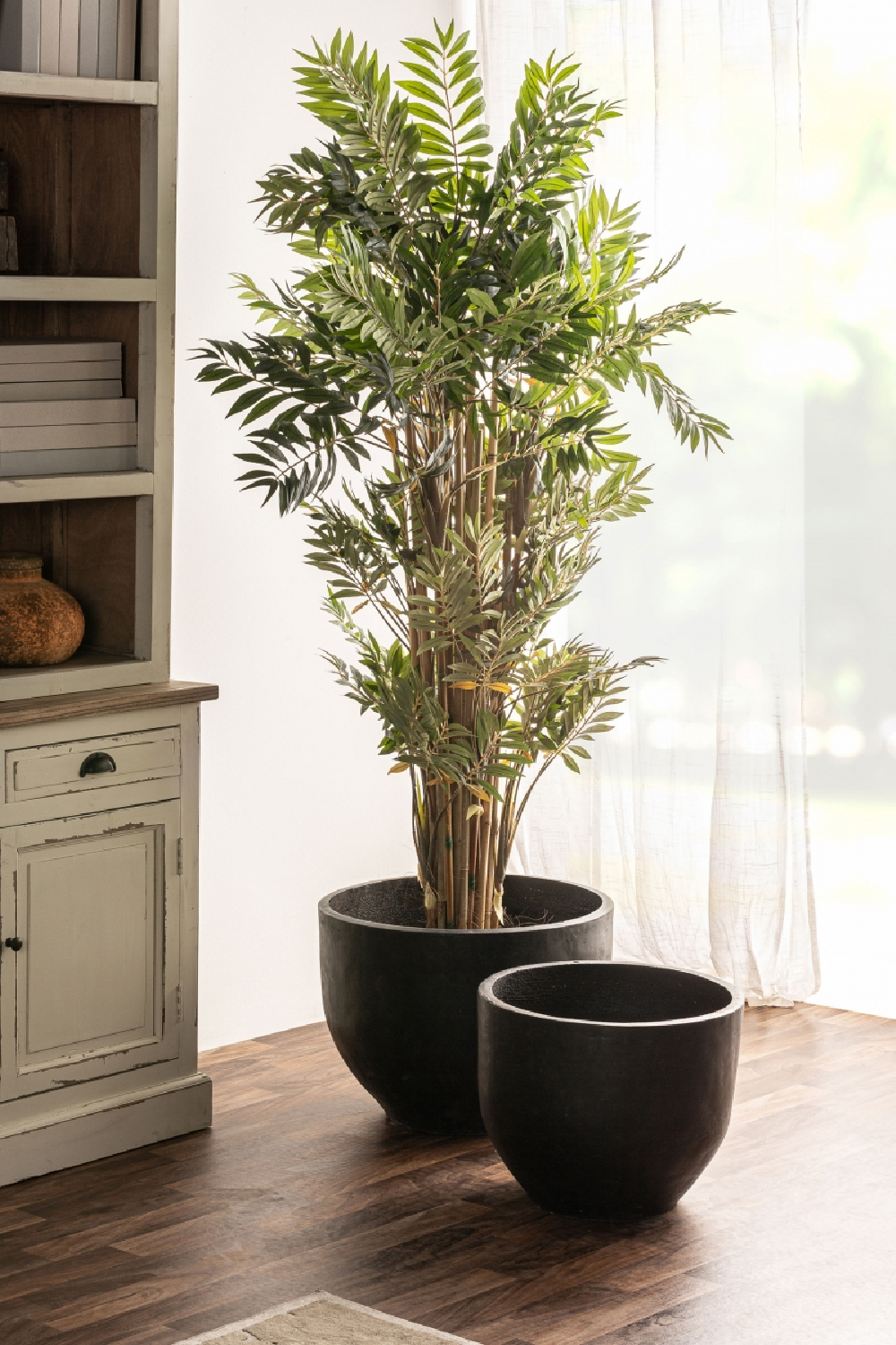   Black Terracotta Planters (2) | Oroa.com