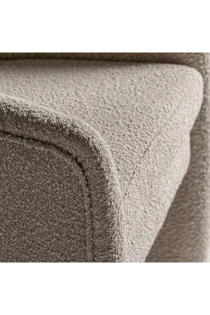   White Bouclé 3-Legged Armchair | Oroa.com