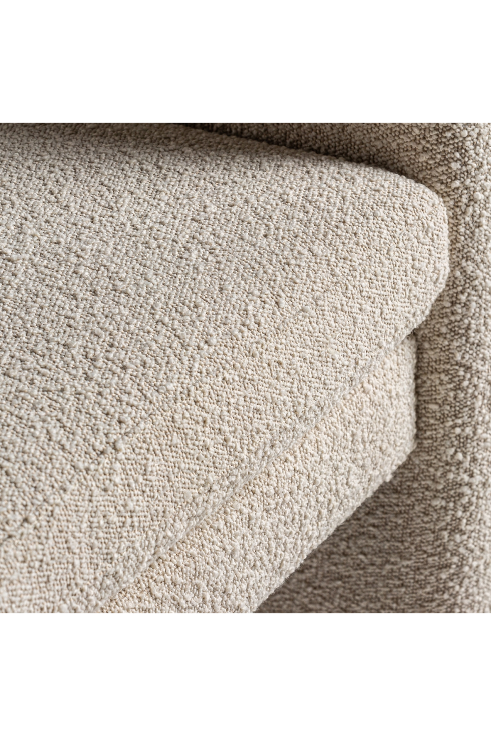   White Bouclé 3-Legged Armchair | Oroa.com