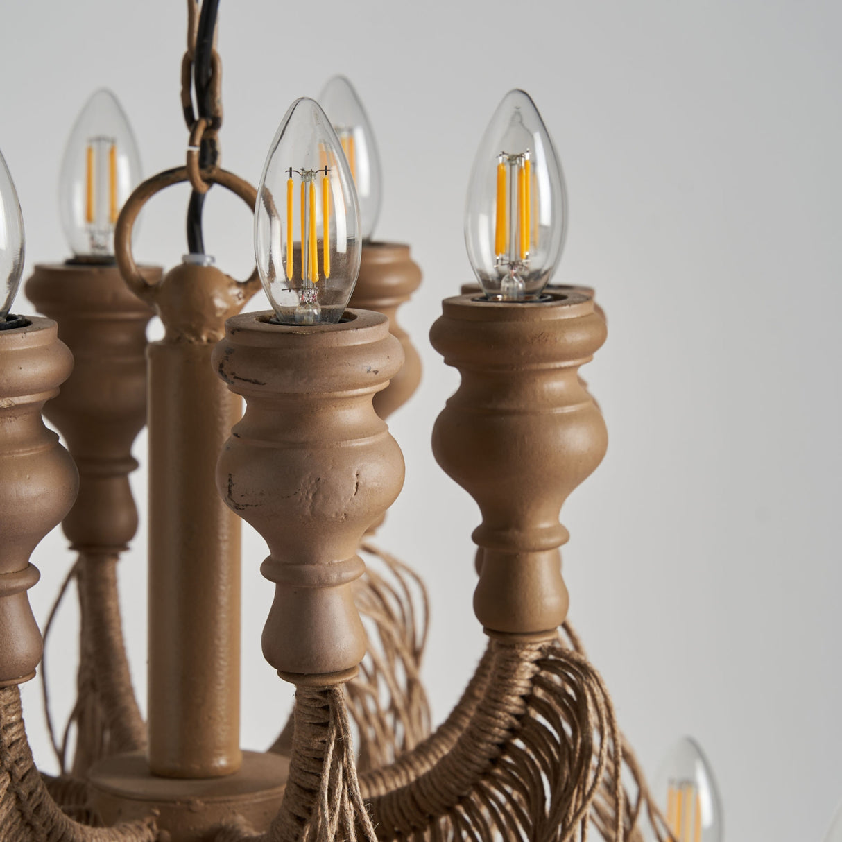   Jute Fringed Chandelier | Oroa.com