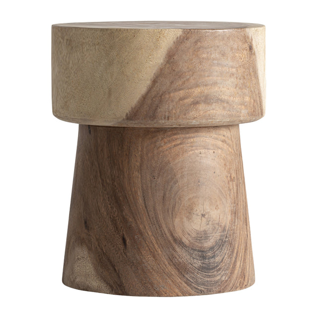 Modern European furniture - Brown Suar Wood Side Table - www.oroa.com