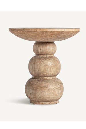   Mango Wood Round Side Table | Oroa.com