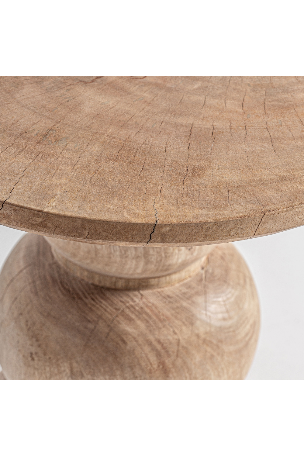   Mango Wood Round Side Table | Oroa.com