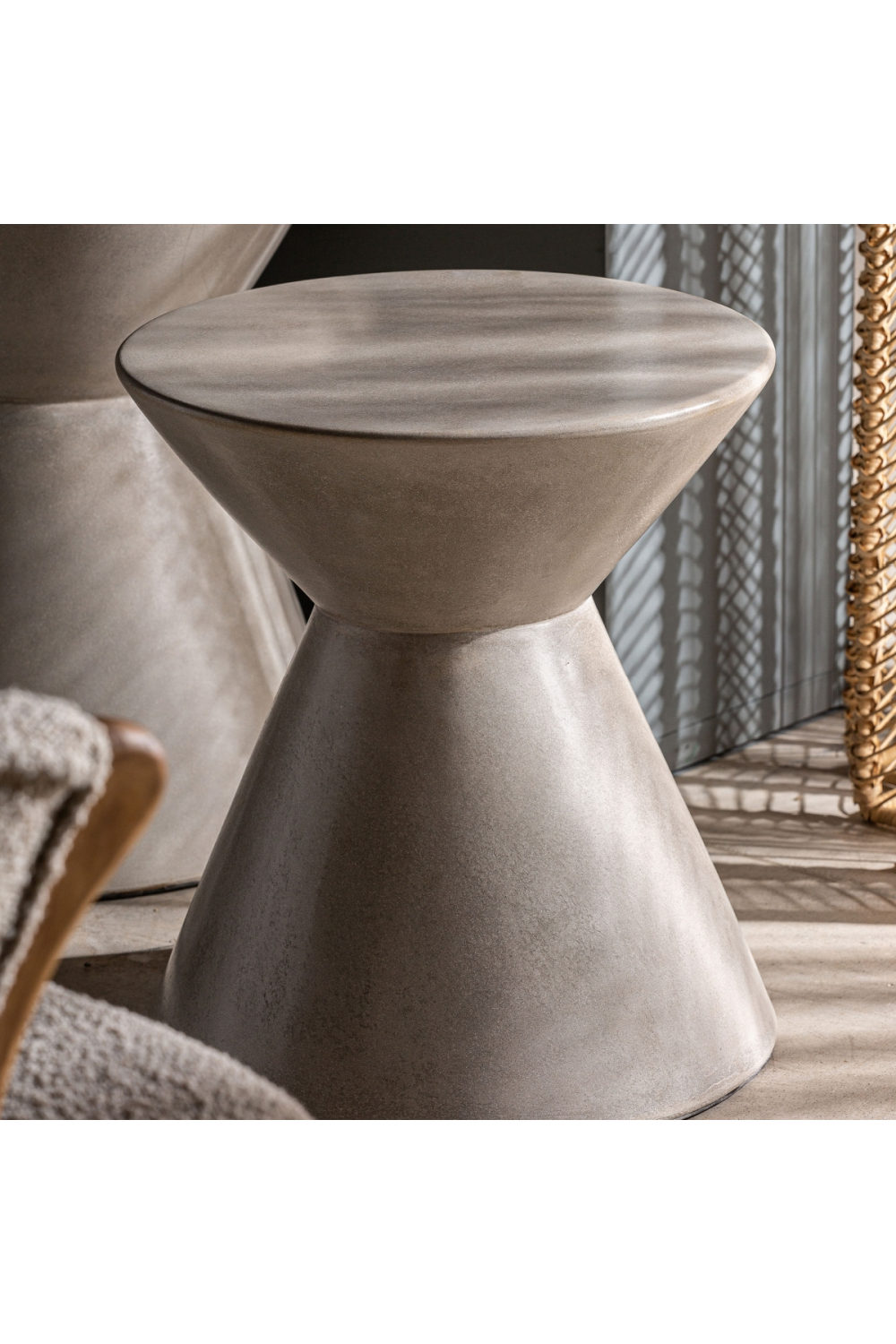   Cement Cone-Shaped Side Table | Oroa.com