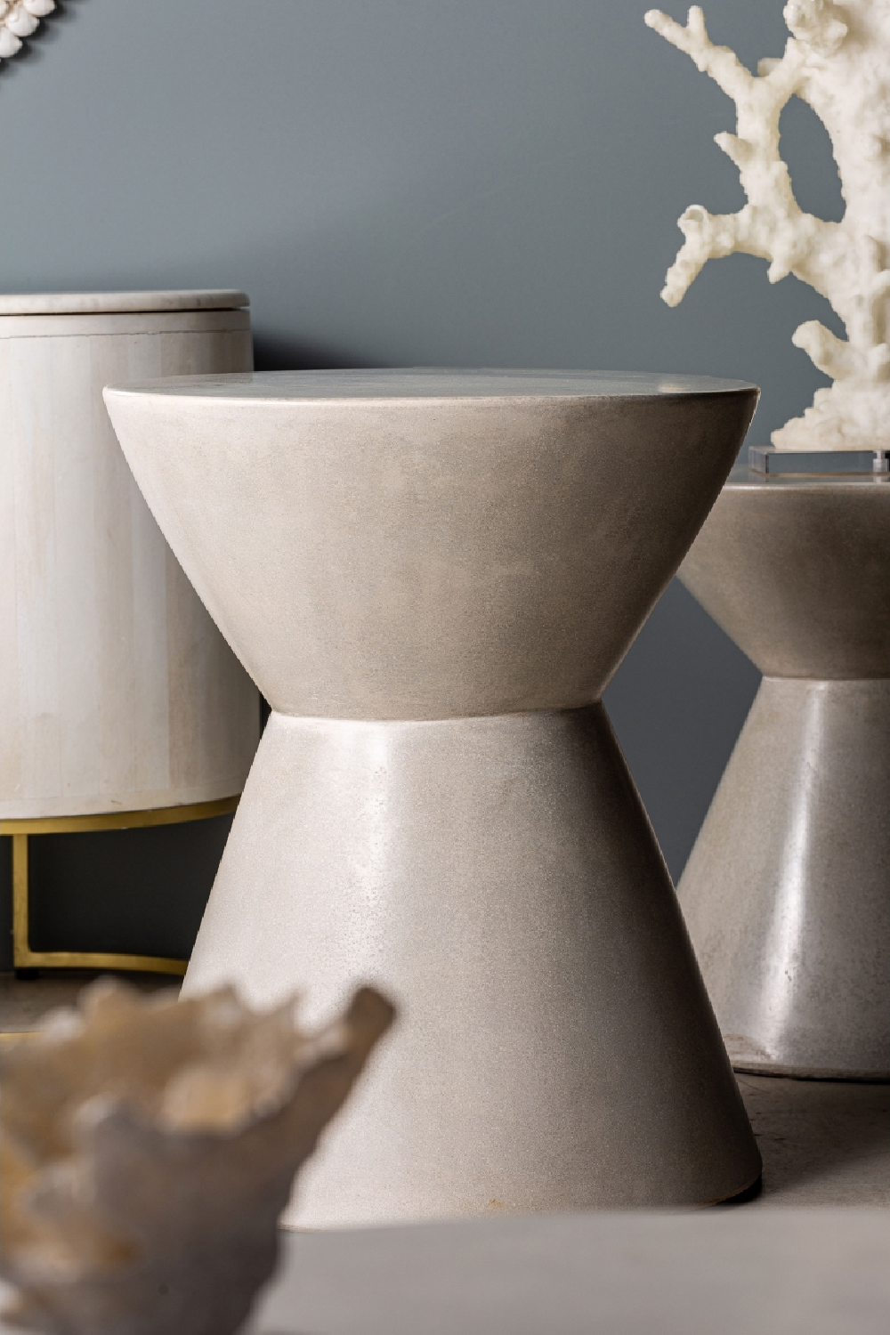   Cement Cone-Shaped Side Table | Oroa.com