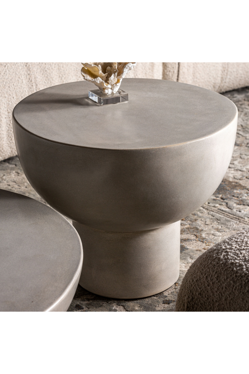   Cement Bowl-Shaped Side Table | Oroa.com