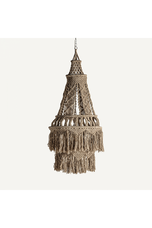   Woven Brown Cotton Pendant Light | Oroa.com