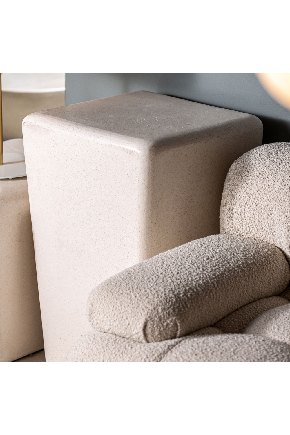   White Stone Side Table | Oroa.com