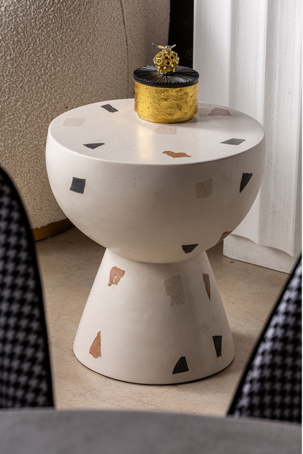   White Terrazzo Side Table | Oroa.com