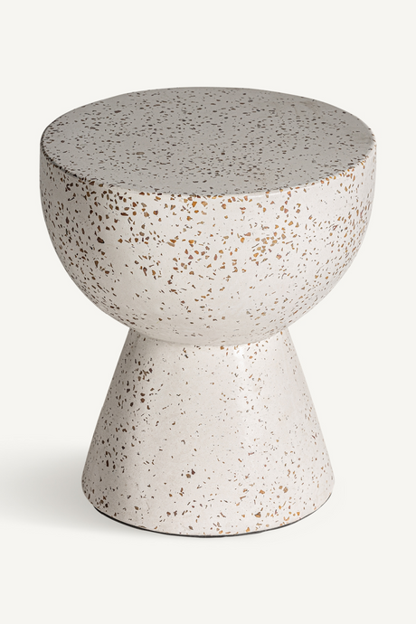   Speckled White Terrazzo Side Table | Oroa.com