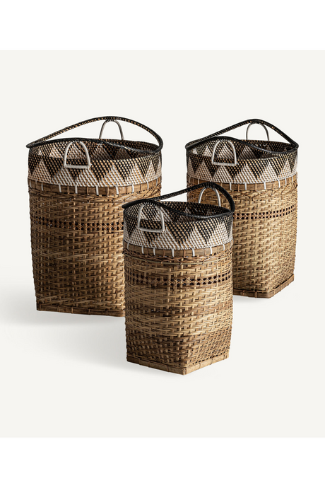   Rattan Stackable Baskets (3) | Oroa.com