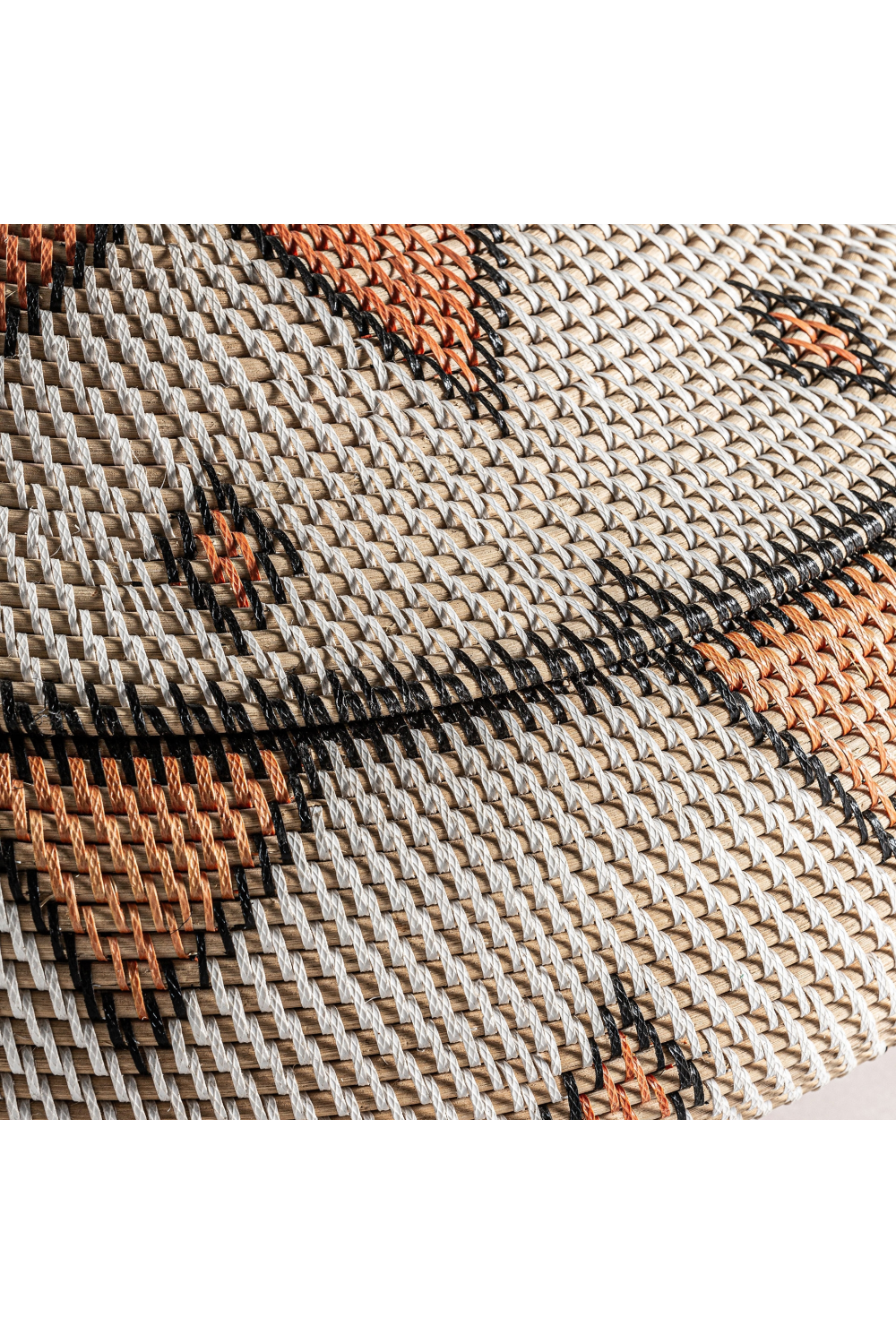   Patterned Rattan Lidded Vase | Oroa.com