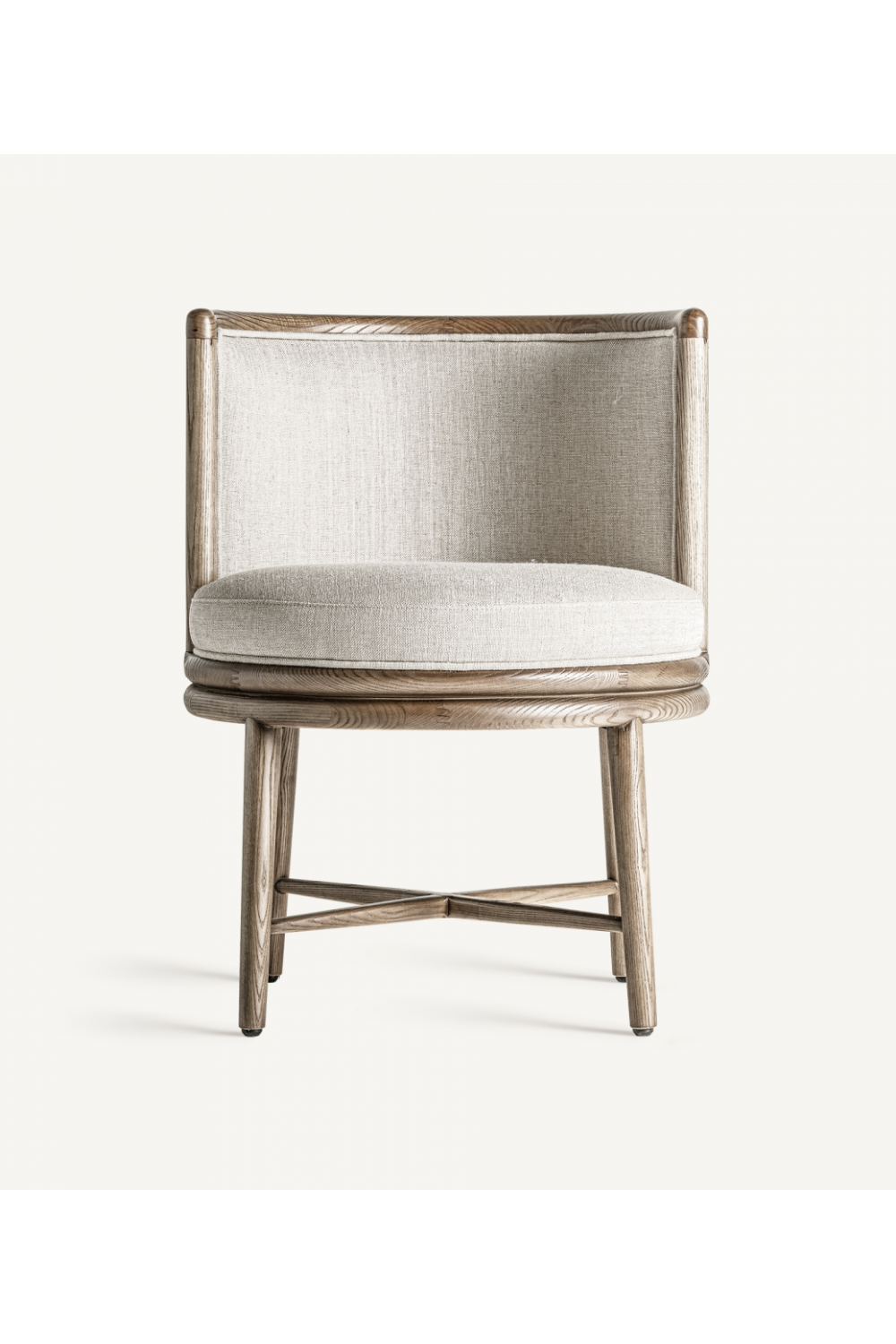   Curved Oak Padded Dining Chair | Oroa.com