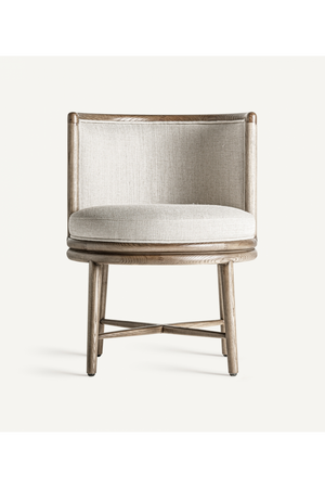   Curved Oak Padded Dining Chair | Oroa.com