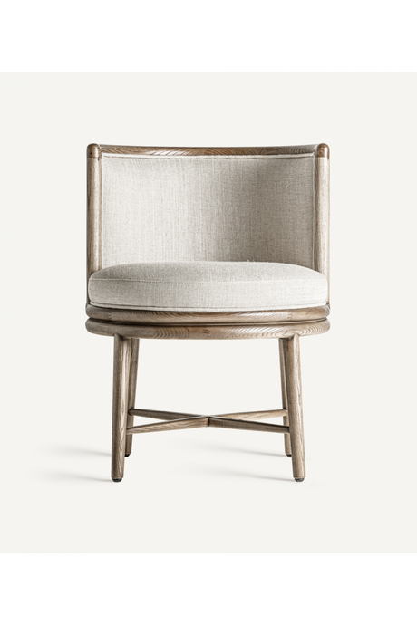   Curved Oak Padded Dining Chair | Oroa.com