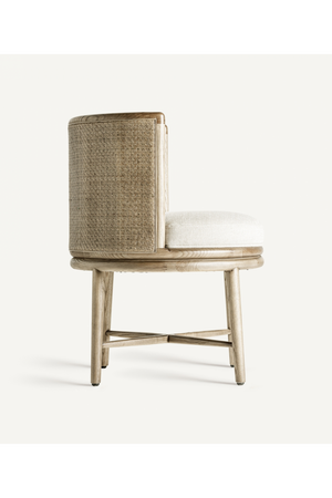   Curved Oak Padded Dining Chair | Oroa.com
