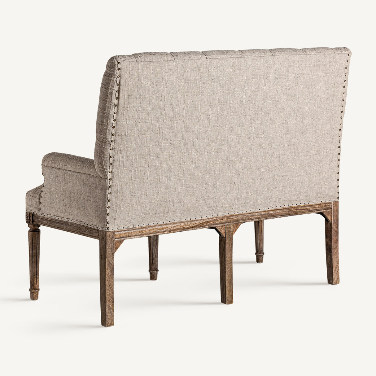   Beige Fabric Tufted Sofa | Oroa.com