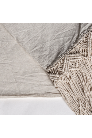   White Cotton Throw Blanket | Oroa.com