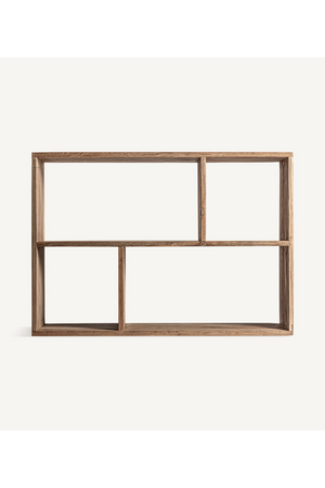   Natural Teak Minimalist Bookshelf | Oroa.com