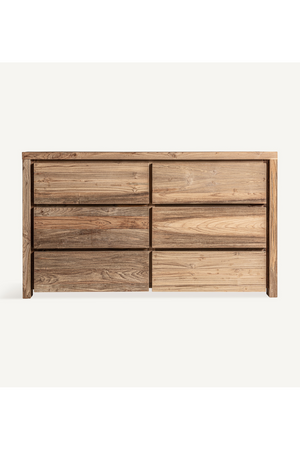   Natural Teak 6-Drawer Chest | Oroa.com
