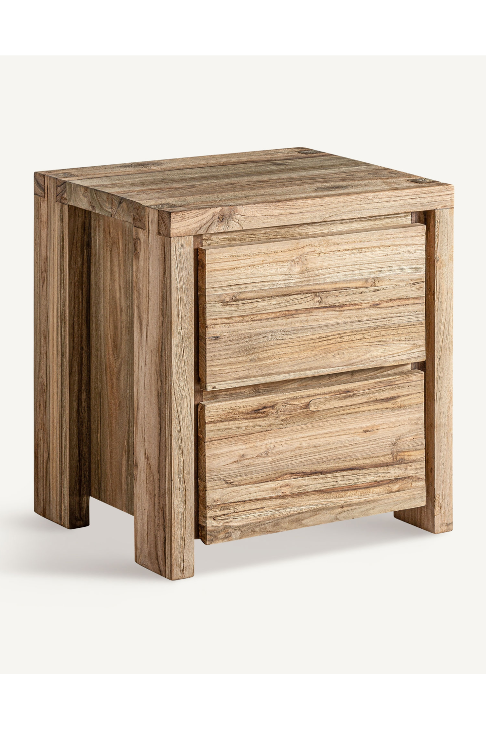   Teak 2-Drawer Nightstand | Oroa.com