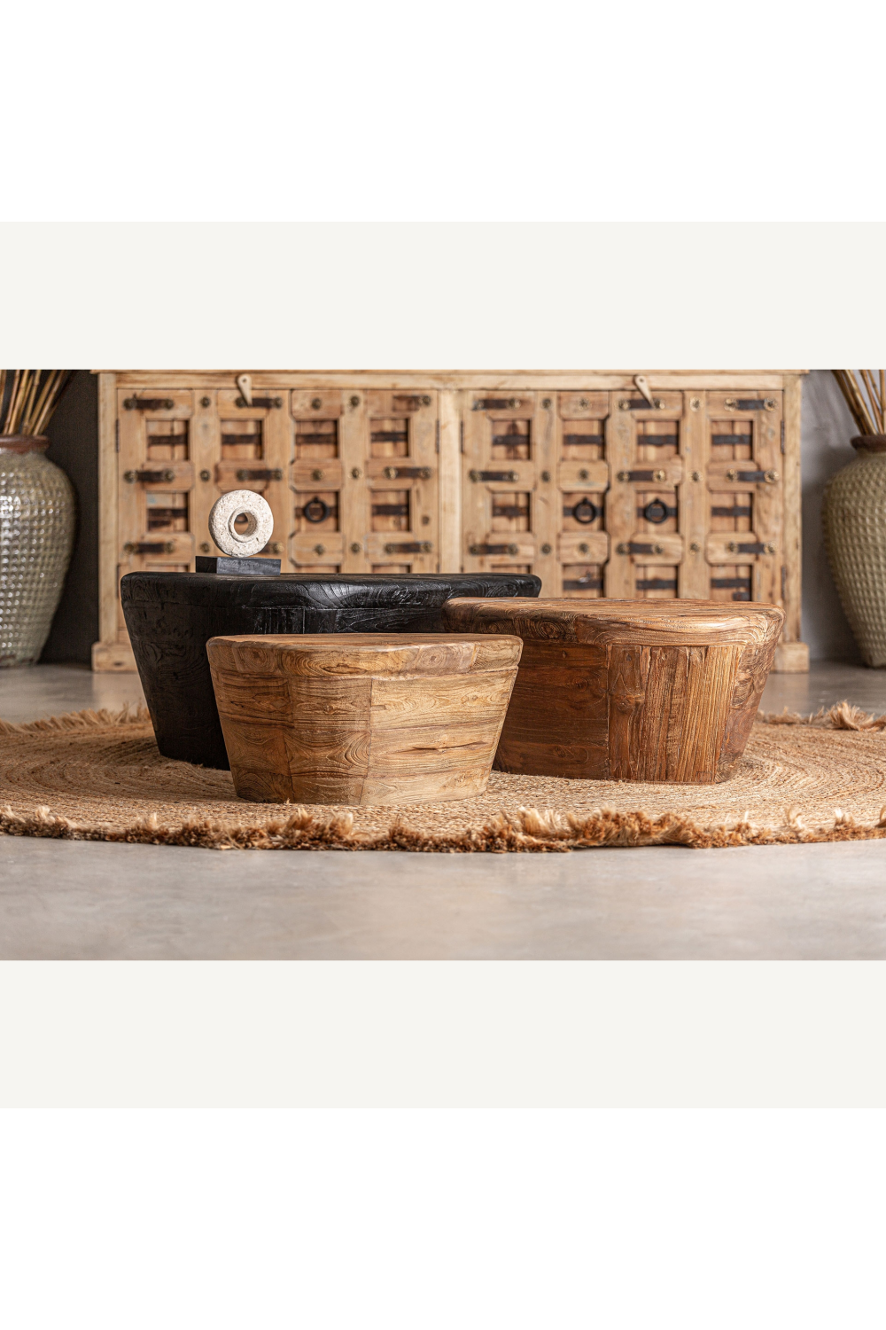   Black Teak Cube Coffee Table | Oroa.com
