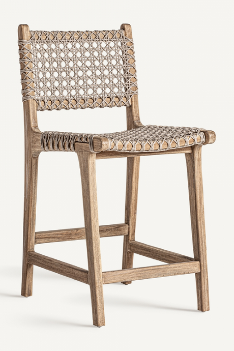   Beige Rope Counter Stool | Oroa.com
