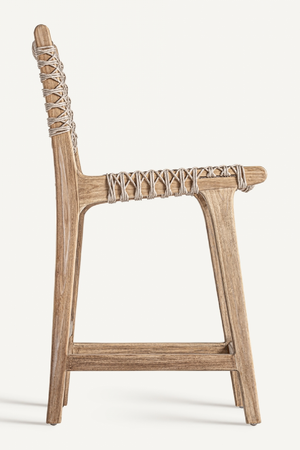   Beige Rope Counter Stool | Oroa.com