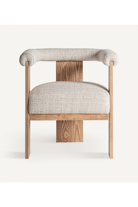   Natural Oak Curved Accent Chair | Oroa.com