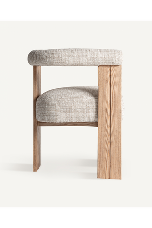   Natural Oak Curved Accent Chair | Oroa.com