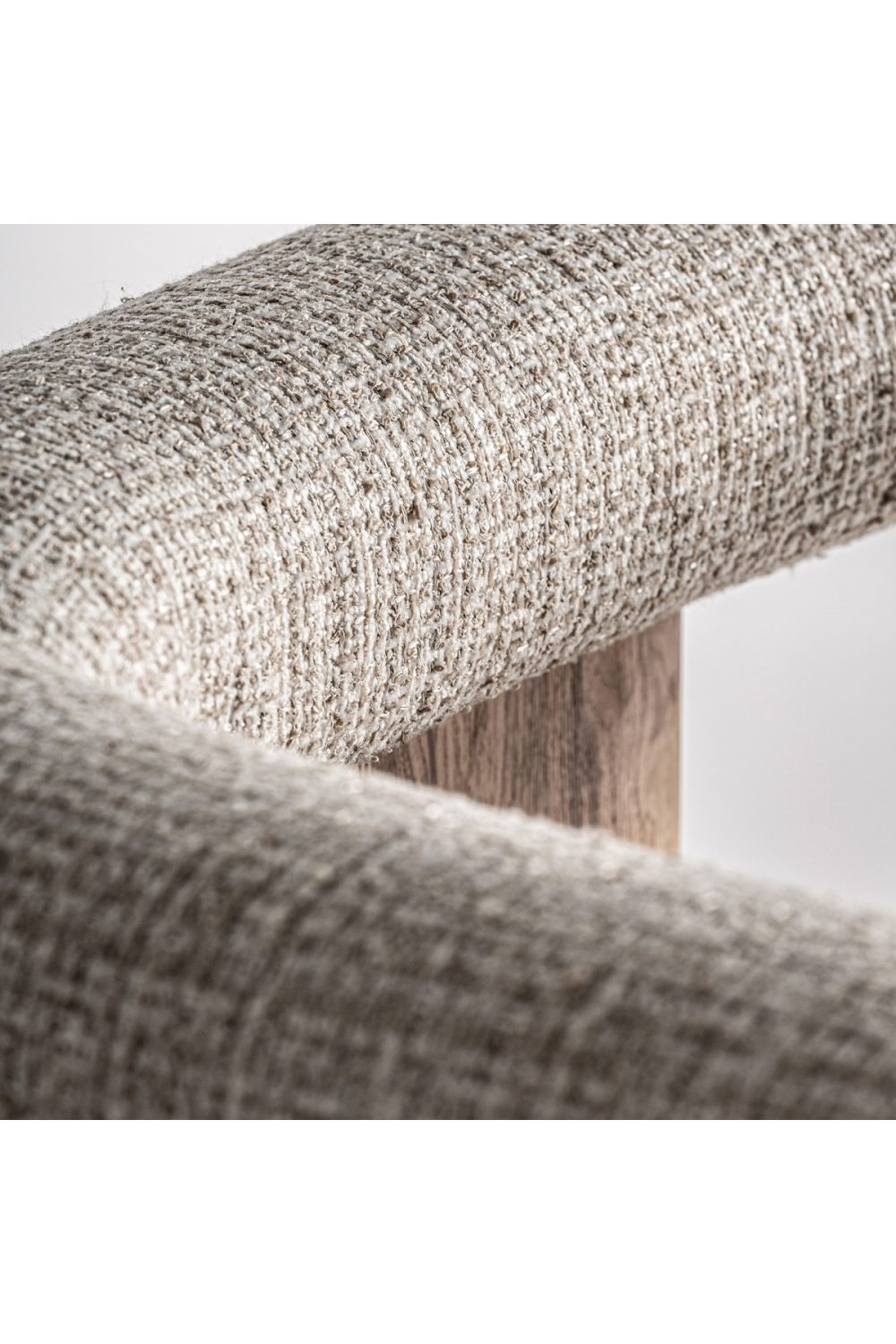   Natural Oak Curved Accent Chair | Oroa.com