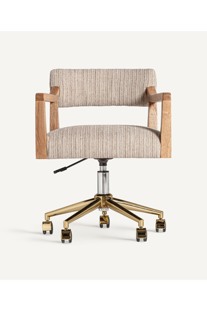   Oak Wood Swivel Desk Chair | Oroa.com
